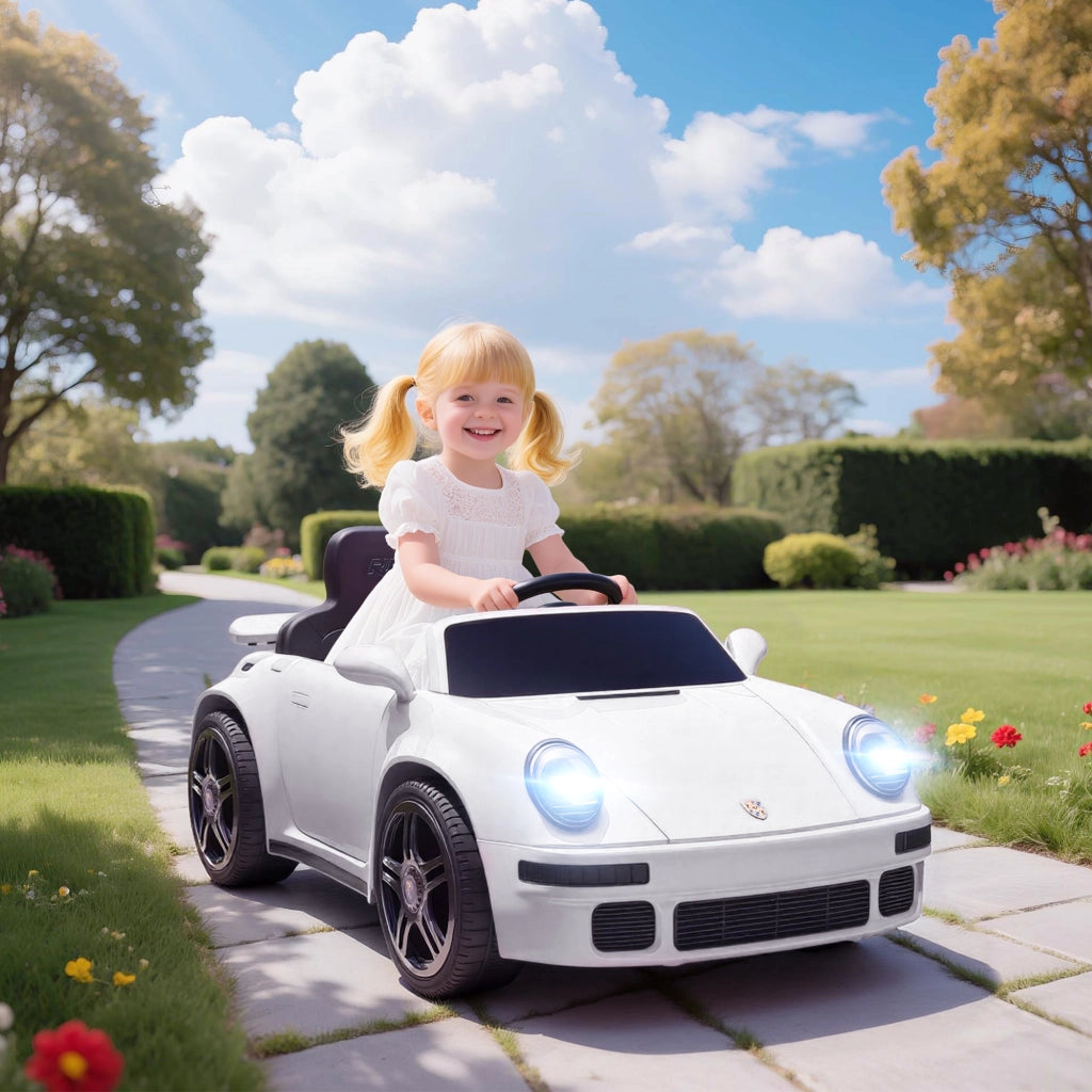 Auto elettrica per bambini ¨C zephmum ¨C Bianco 103x55x44 cm