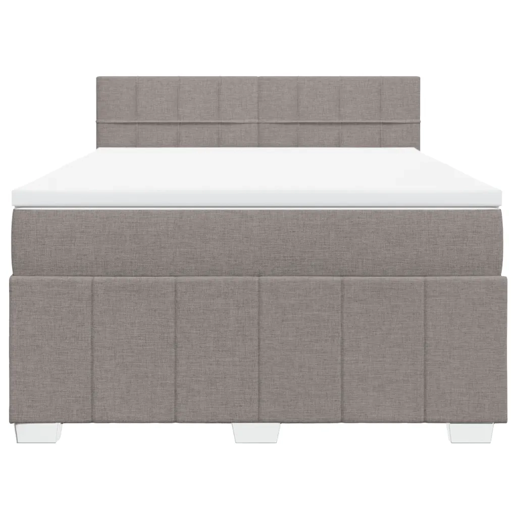 Giroletto a Molle con Materasso Tortora 140x190 cm in Tessuto 3287067