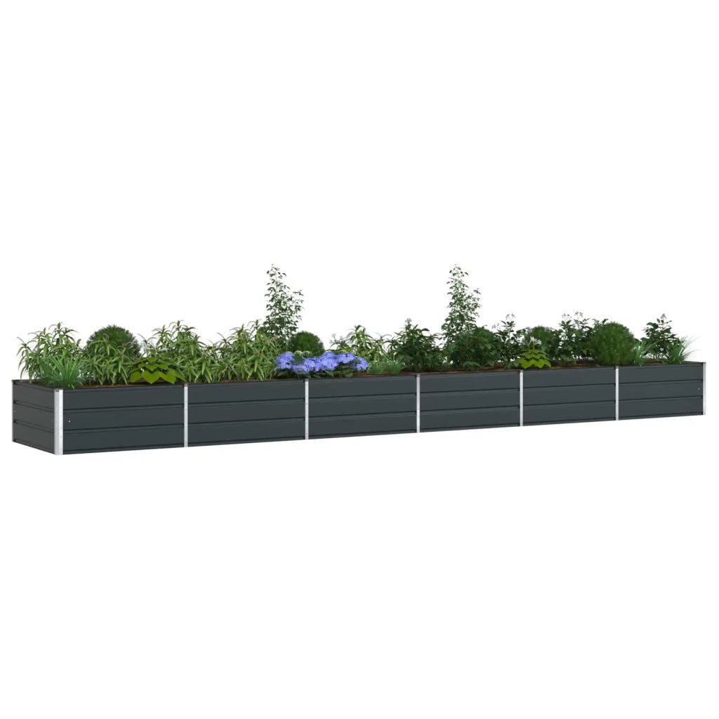 Fioriera Antracite 580 x 100 x 45 cm Acciaio zincato