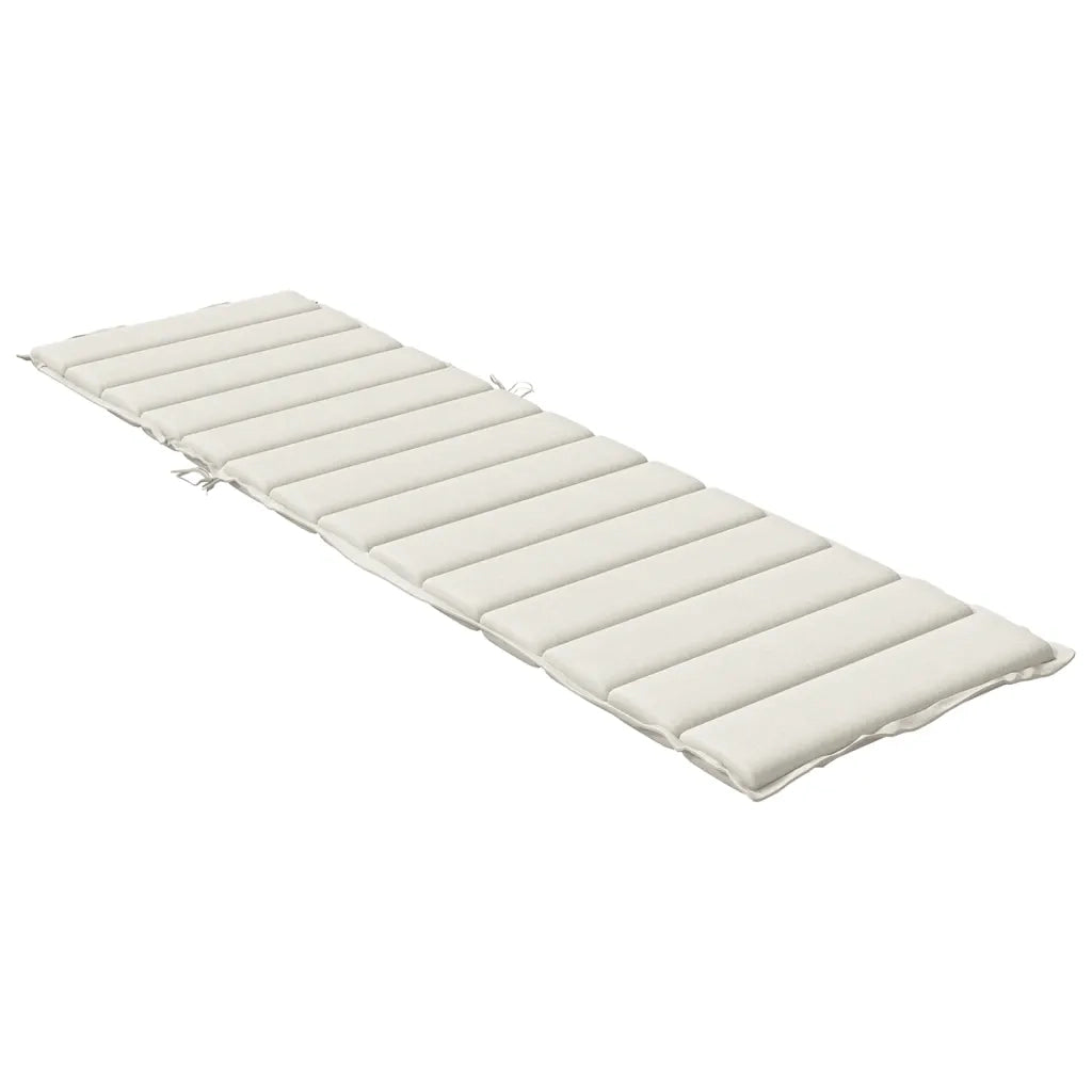 Cuscino per Lettino Prendisole Crema Mélange 200x50x4cm Tessuto 4002500