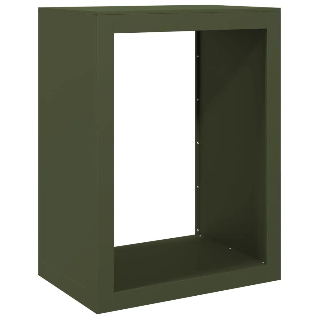 vidaXL Rastrelliera per Legna da Ardere Verde 60x40x80 cm in Acciaio