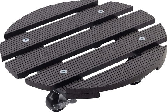 Rollatore per piante in WPC - Capacità di carico 60 kg - Ø 300 mm - Antracite