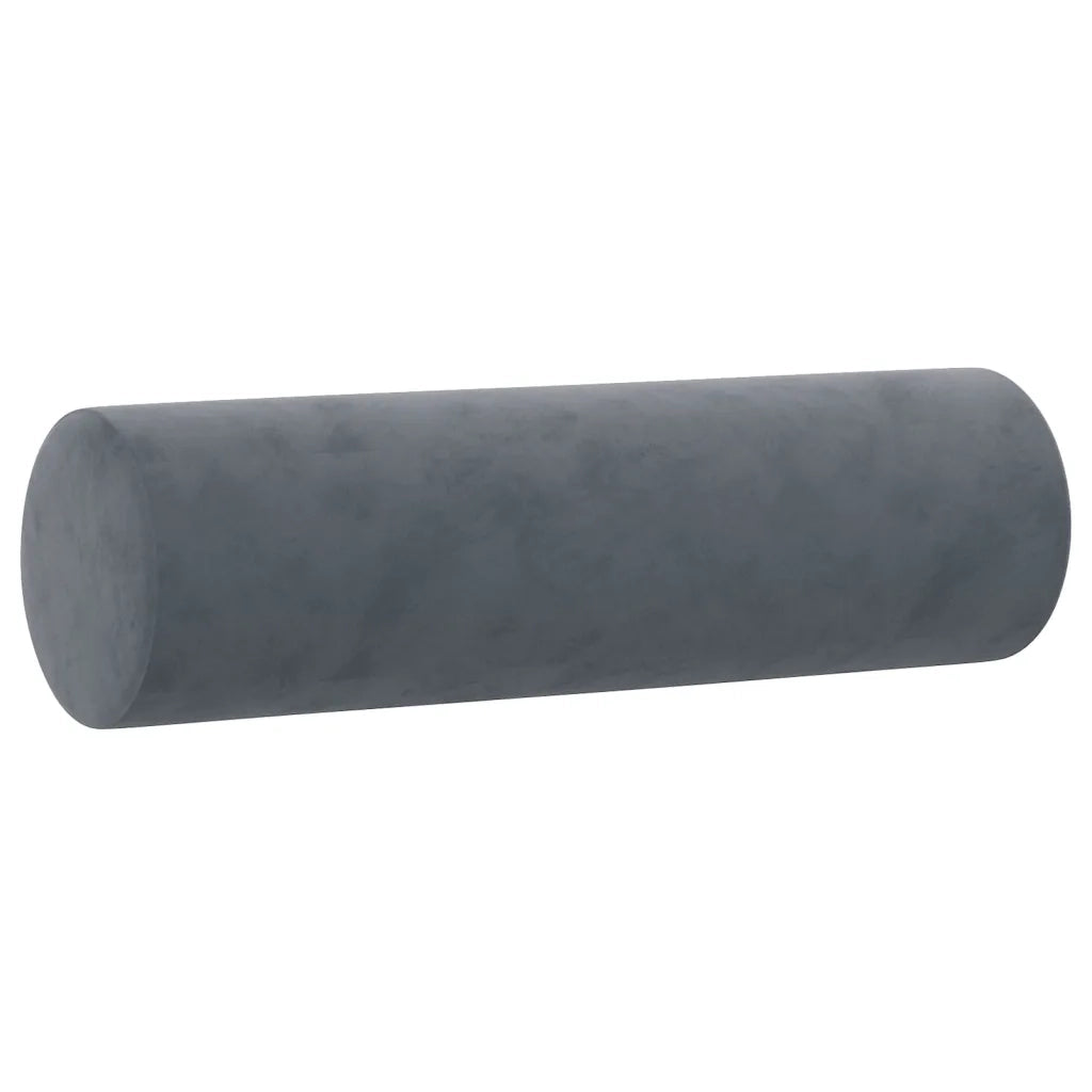Cuscini Decorativi 2 pz Grigio Scuro ?15x50 cm in Velluto CFW6987416