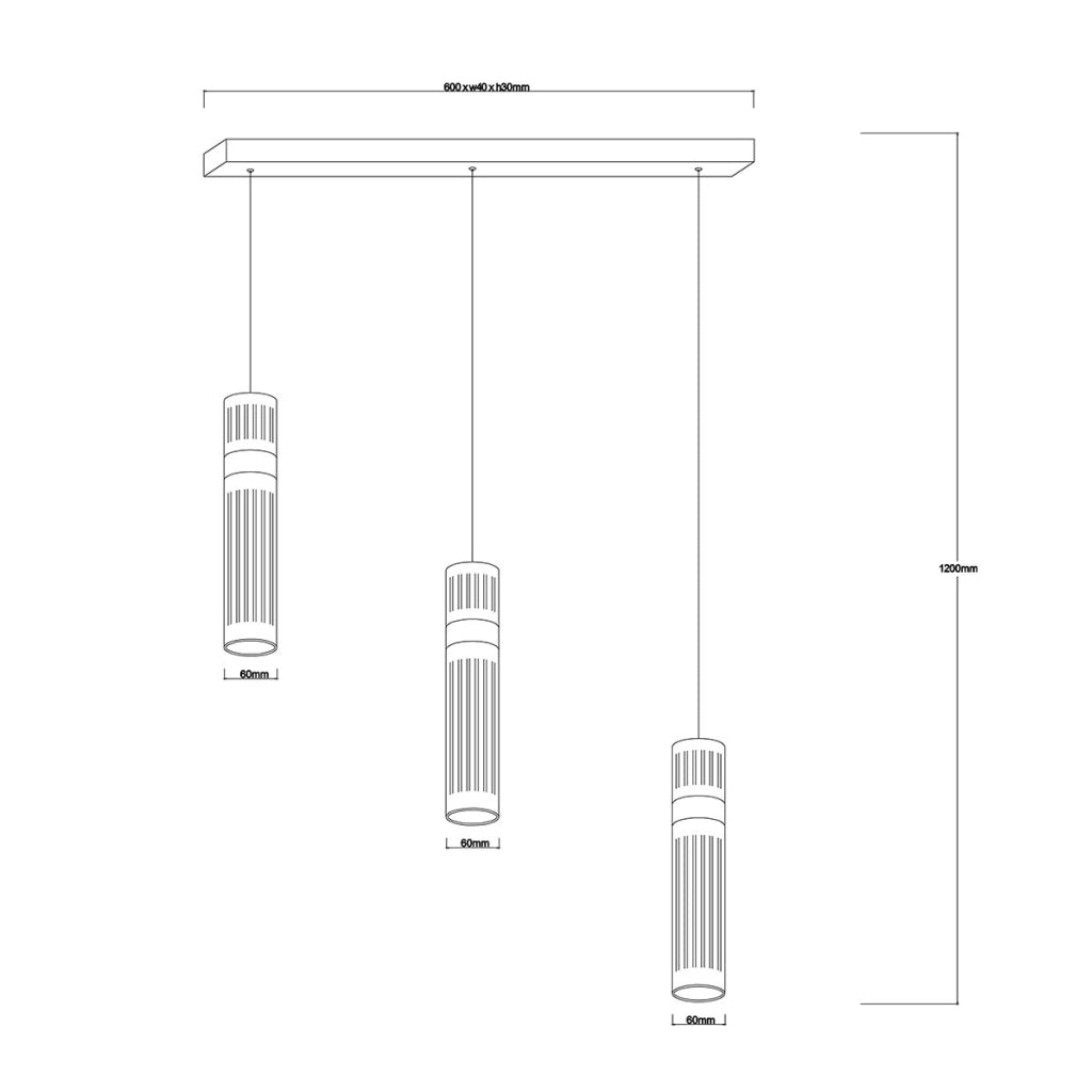 Lampada sospensione Ambiente cromata 60cm LED CCT 6W