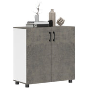 Consolle per Ingresso con Ripiano e Ante ¨C zephmum ¨C Grigio Cemento 80x37x80 cm