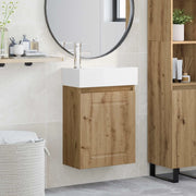 Mobile bagno con rubinetto Rovere Artigianale