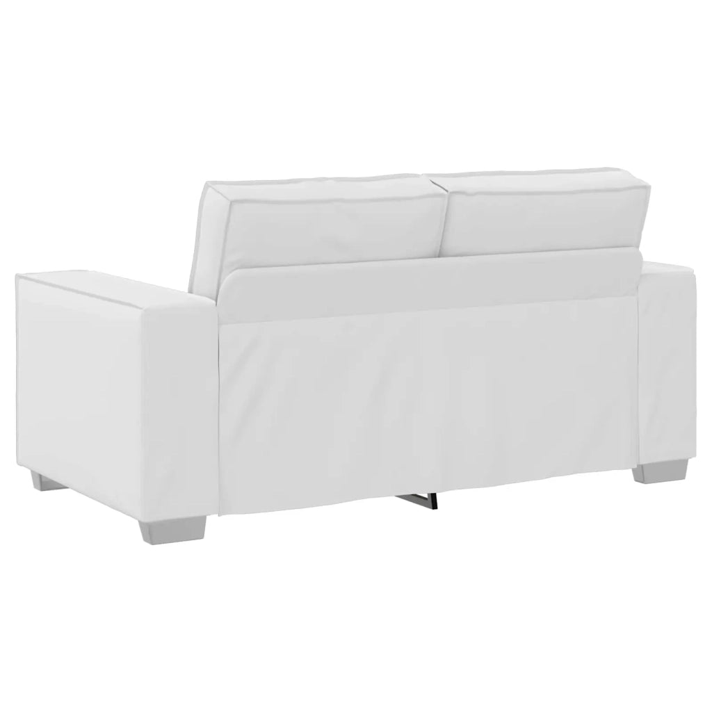 Divano | Divano da soggiorno | Sofa a due posti Bianco 160 cm Pelle Sintetica