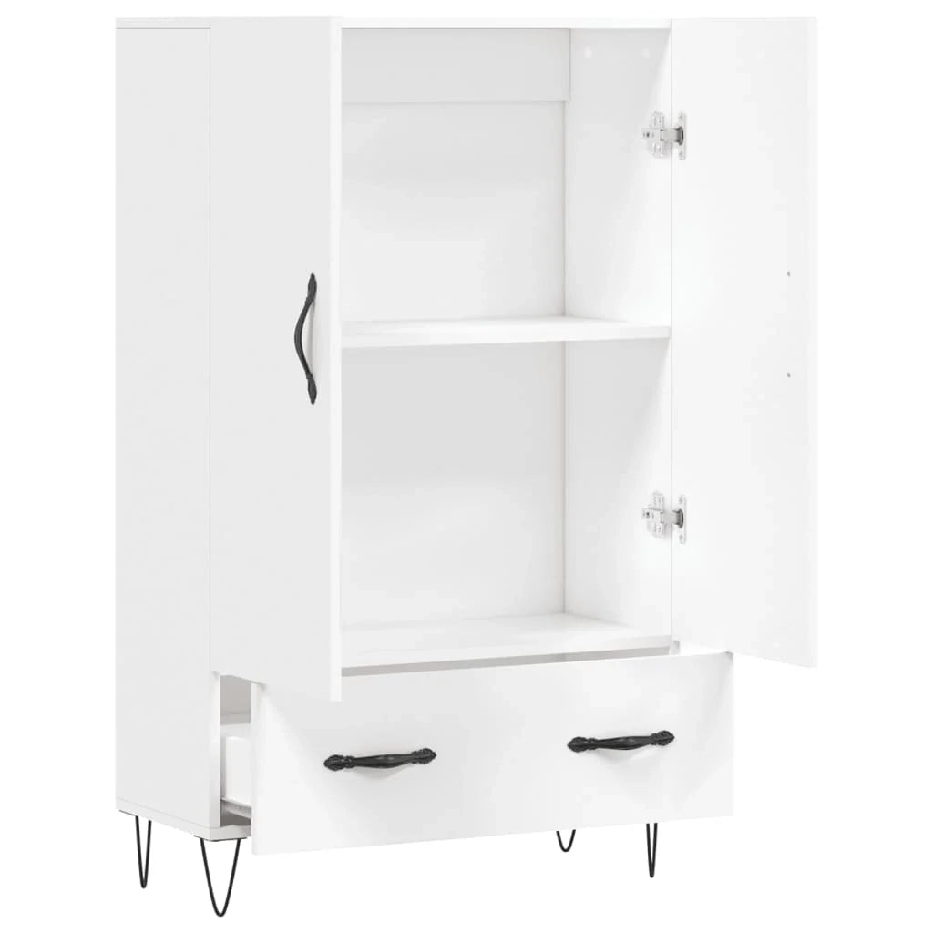 Buffet credenza cassettiera mobiletto mobile contenitore organizer cucina soggiorno salotto alto 69,5 x 31 x 115 cm legno ingegnerizzato bianco 02_0032513