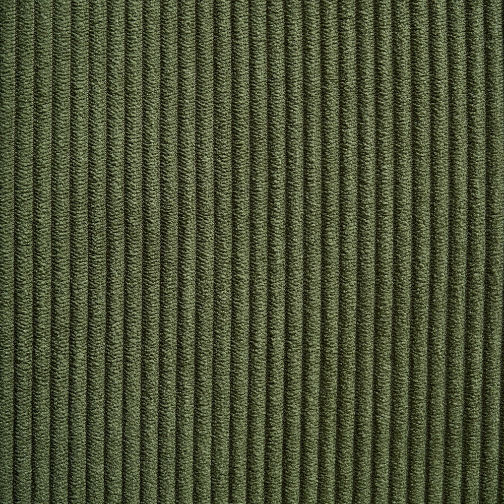 Set di 2 sedie da pranzo Struttura in tessuto verde Seduta in velluto a coste Design moderno senza braccioli