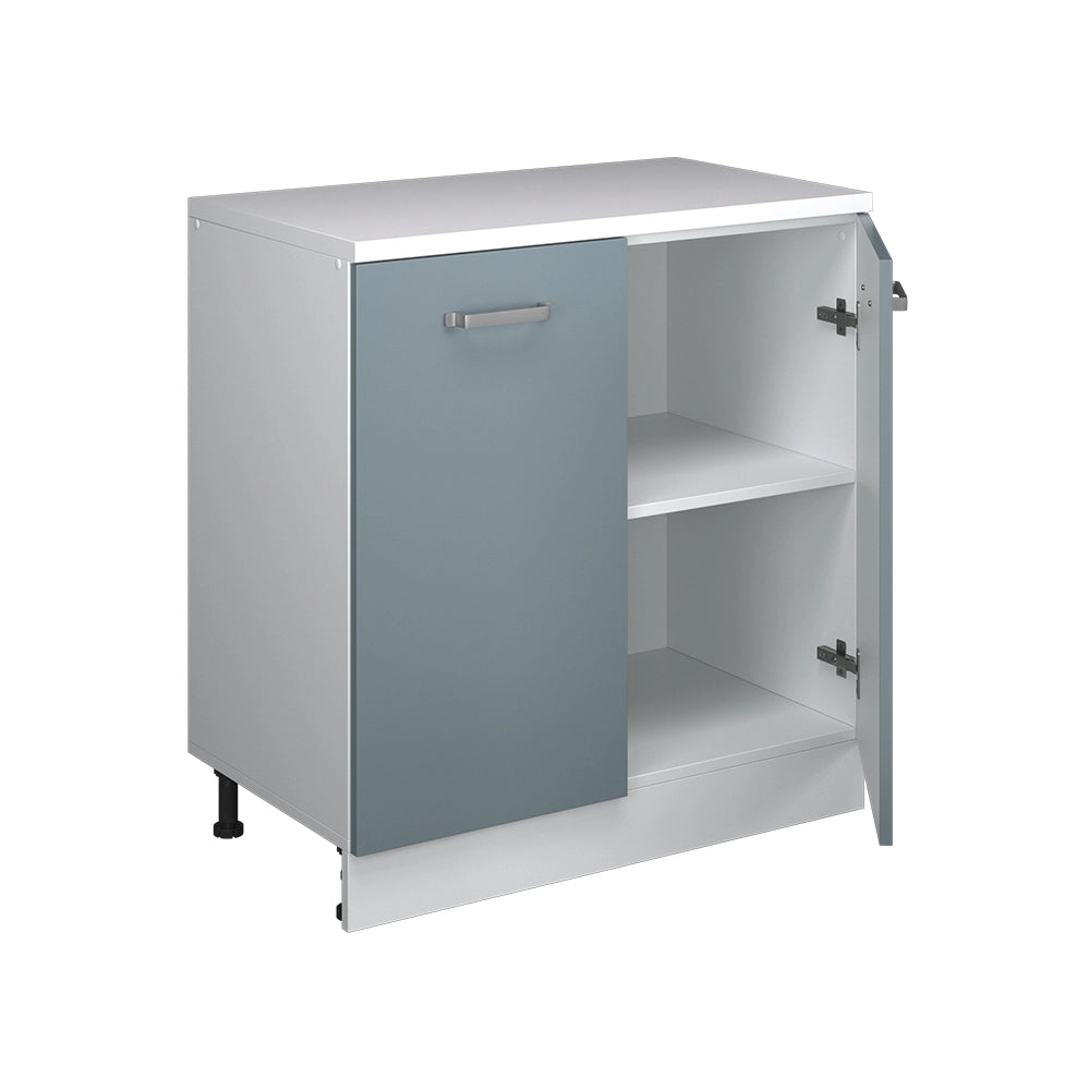 Mobile per mansarda Rion Grigio-blu/Bianco 80 x 83.8 cm senza inclinazione con 2 ante Vicco