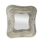 Specchio Casella, Specchiera, Articolo d'arredo a muro, Decorazione con specchio, 74x7 h79 cm, Argento