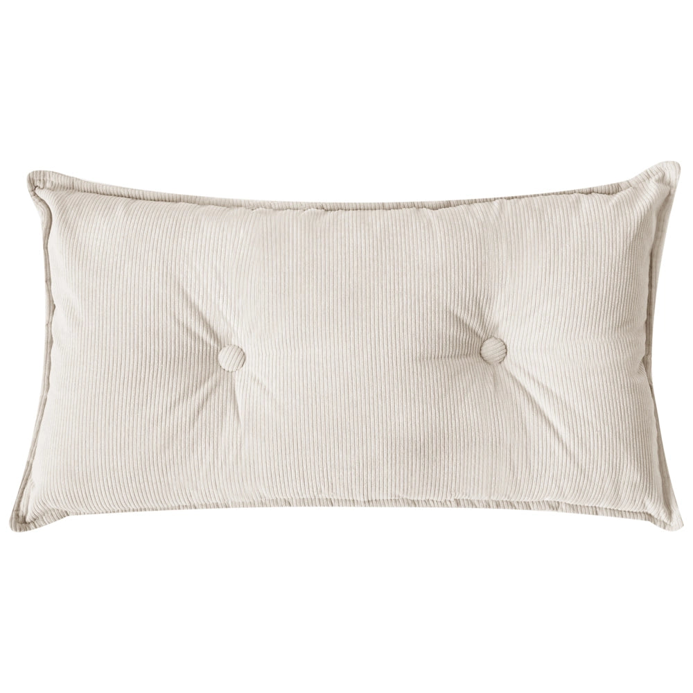 Divano Angolare Bianco Crema Velluto A Coste 3 Posti Cuscini Extra Dispersi versione sinistra stile Moderno