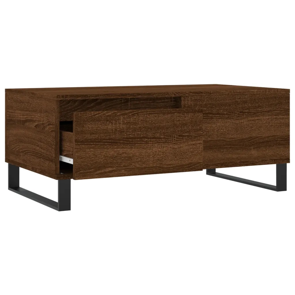 Tavolino da salotto | Tavolino da caff¨¨ | Tavolino da Soggiorno Rovere Marrone 90x50x36,5 cm in Multistrato