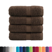 Asciugamani per ospiti Premium SOLUND 4 pz Marrone 30x50 cm 600 g/m² 137231