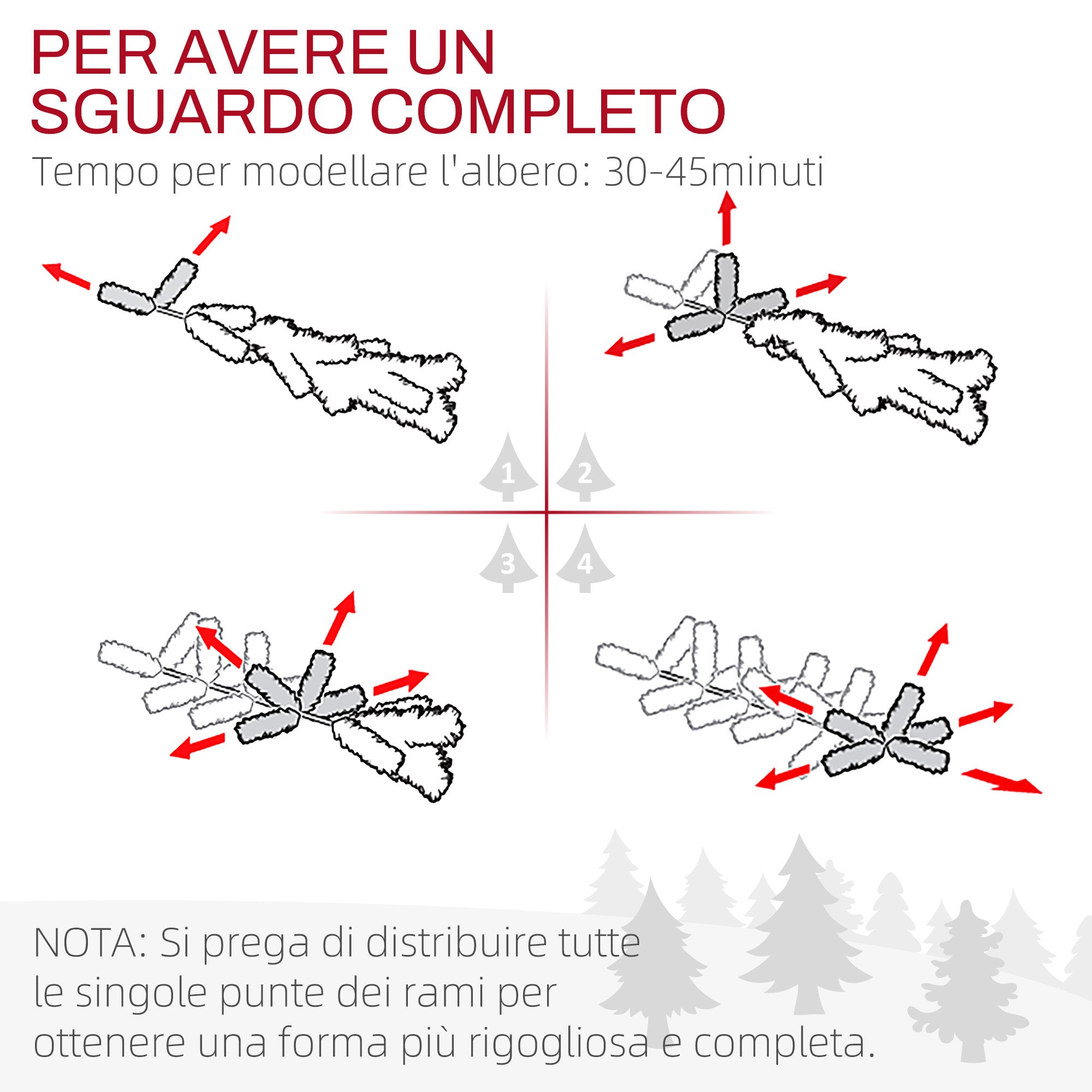 Albero di Natale Artificiale 150 cm 847 Rami Apertura Automatica Verde