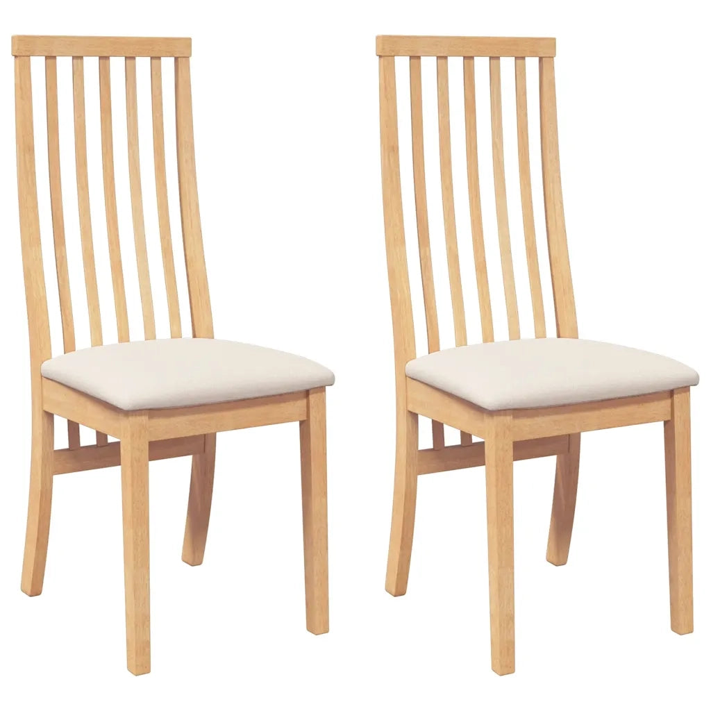 Sedie da Pranzo con Cuscini 2 pz in Legno Massello di Hevea 4102455