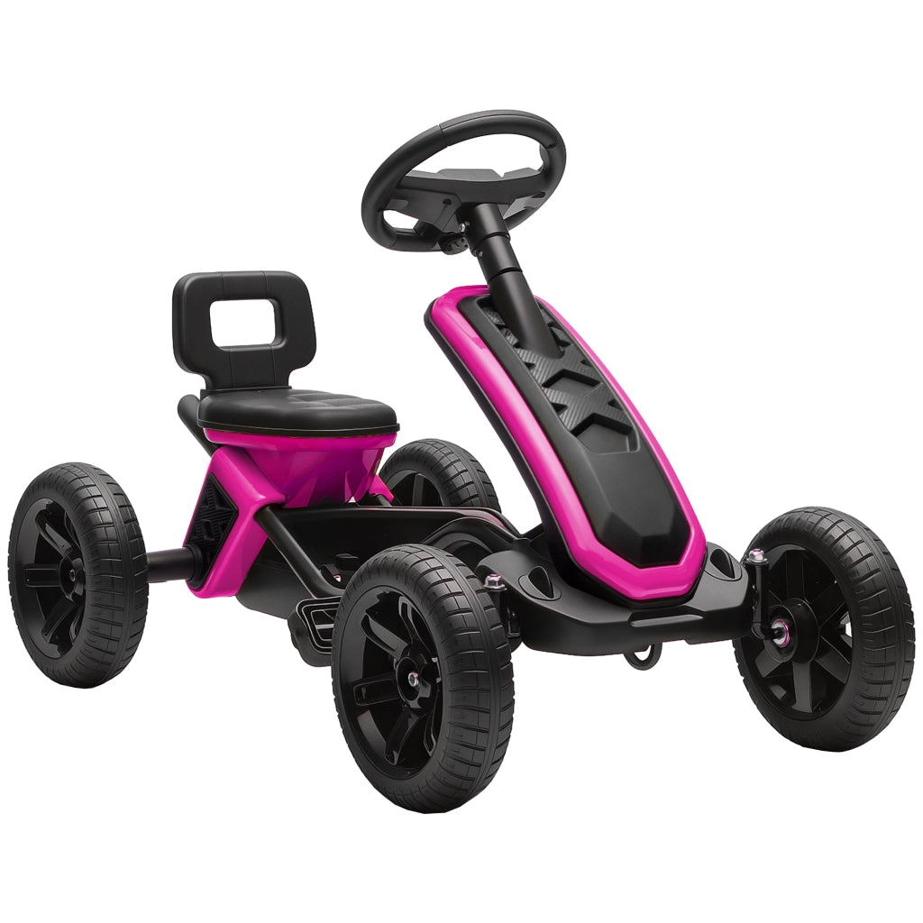 Pedal Car con Ruote Antiscivolo in EVA ¨C zephmum ¨C Rosa per Bambini 2-5 Anni