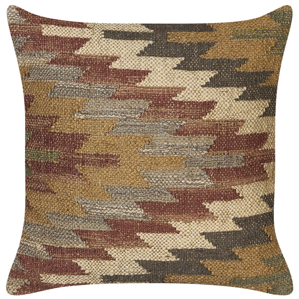 Set di 2 cuscini in iuta motivo geometrico 45 x 45 cm multicolore soggiorno camera da letto