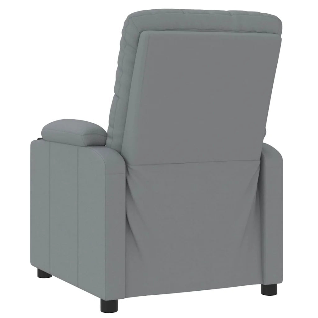 Divano Sedia-Poltrona Reclinabile in Tessuto Grigio Chiaro 602626