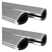 Trade Shop - Set 4 Paracolpi Striscia Profilo Portiera Auto Tuning Cromato 88cm 68cm -