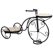 Supporto bici in mosaico Multicolore e ferro battuto 67x26,5x43h