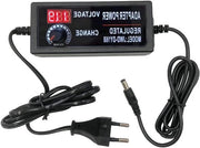 Adattatore di alimentazione universale con display digitale e regolazione della tensione - DC 3-12V 5A - 60W Max - 100-240V AC a DC 3V 4V 4.5V 5V 6V 7V 8V 9V 10V 12V - Convertitore trasformatore con diverse opzioni di tensione