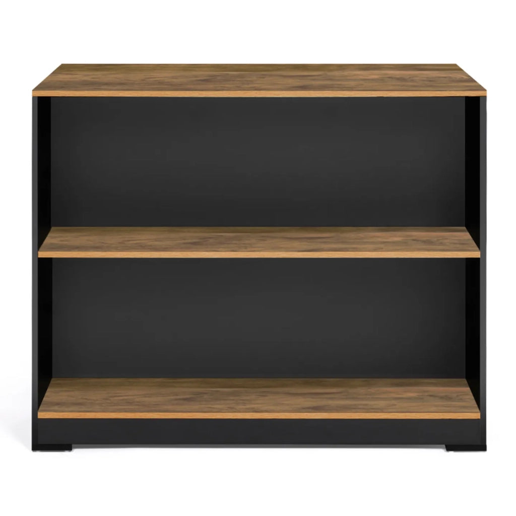 IDMarket - Mesa de bar de isla JUNO en madera negra con tablero oscuro HAWKINS