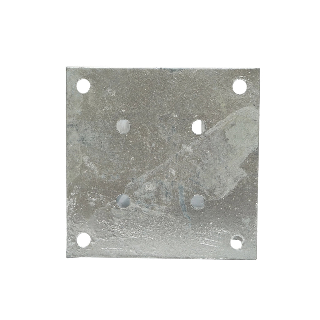 Supporto per palo applicato, fissaggio con viti 71x71x150, acciaio zincato, galvanizzato