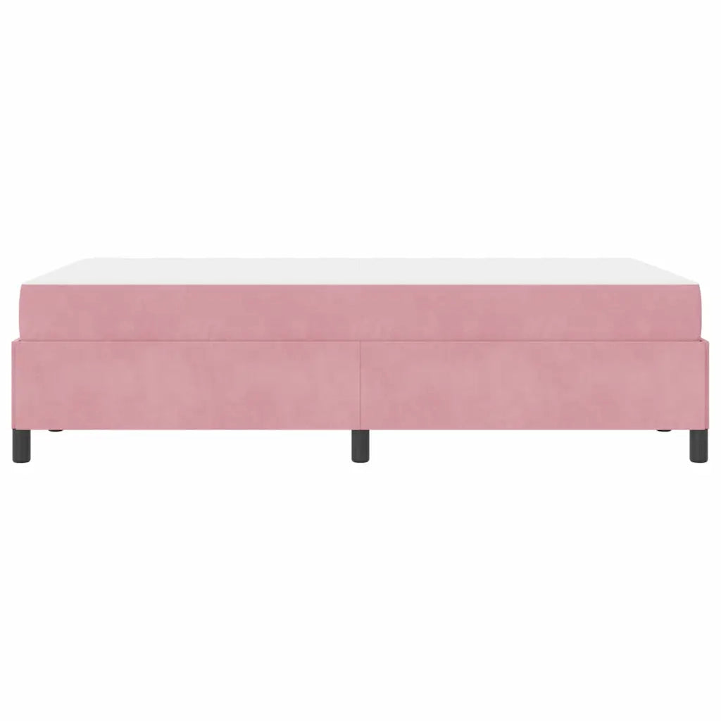 Struttura del letto con materasso Rosa 120 x 190 cm Tessuto
