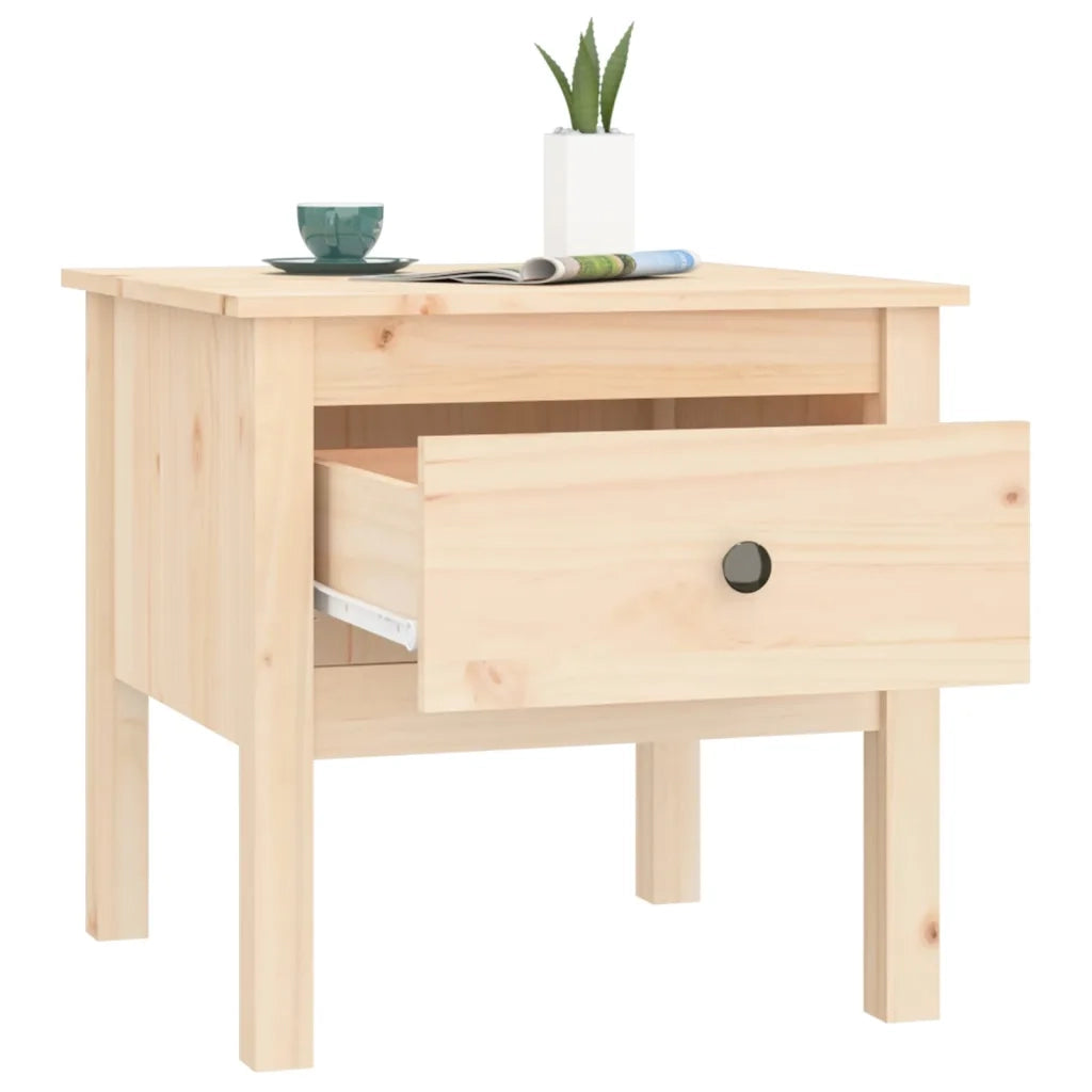 Tavolino 50x50x49 cm Legno Massello di Pino cod mxl 16821