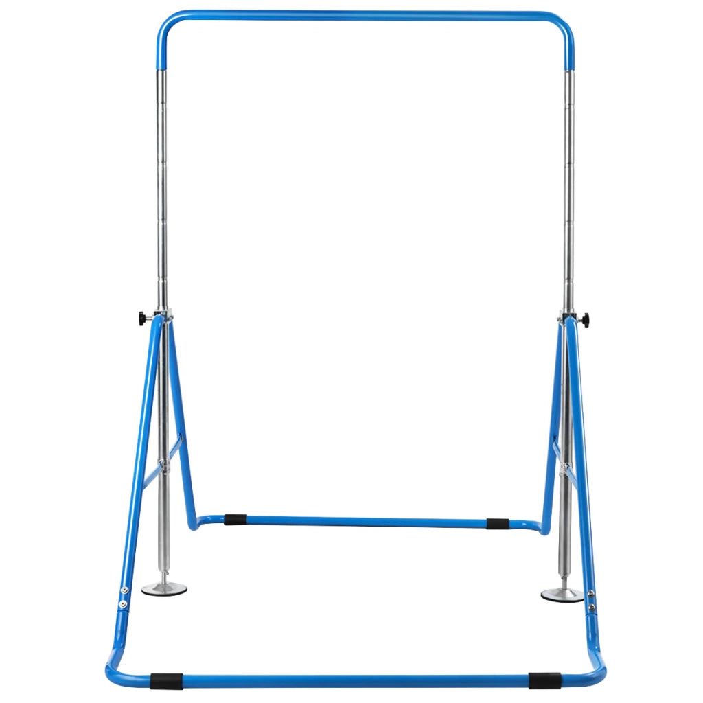 Barra da ginnastica regolabile ed estensibile 90 x 98 x 130 cm design pieghevole salvaspazio metallo blu 20_0018478