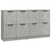 Credenze 2 pz | Madia | Buffet da pranzo | Armadio da pranzo Grigio Cemento 60x30x70 cm in Legno Multistrato
