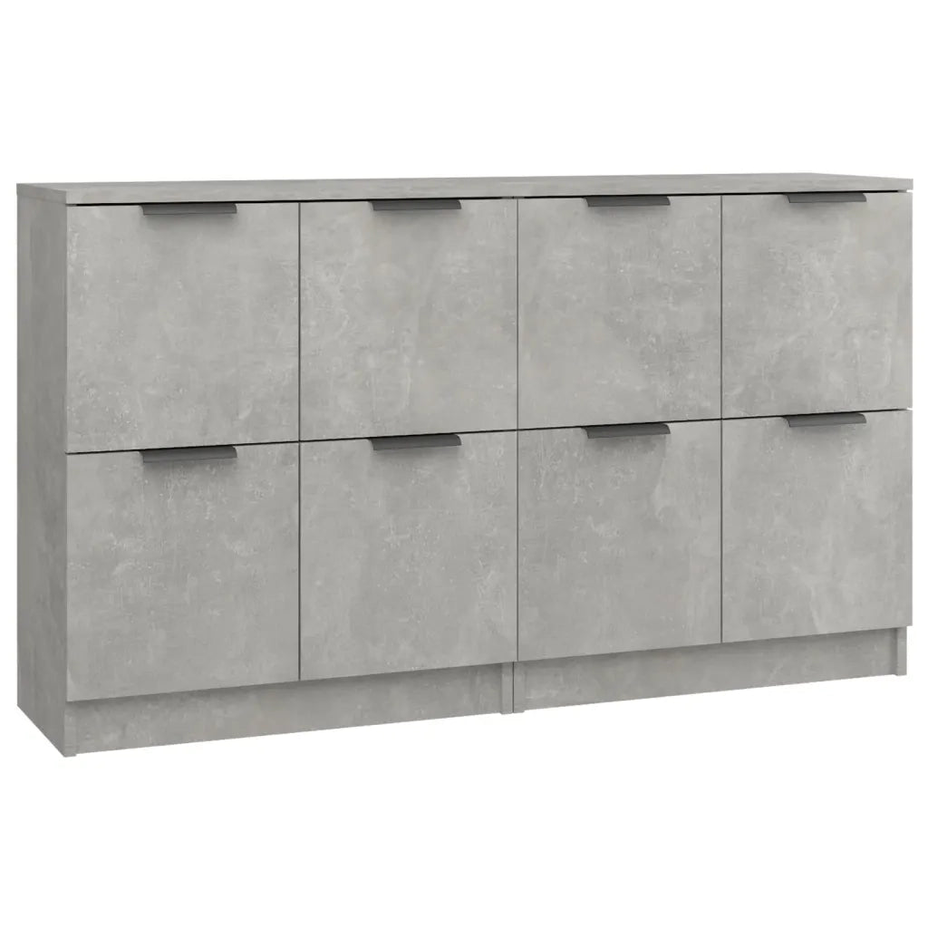 Credenze 2 pz | Madia | Buffet da pranzo | Armadio da pranzo Grigio Cemento 60x30x70 cm in Legno Multistrato