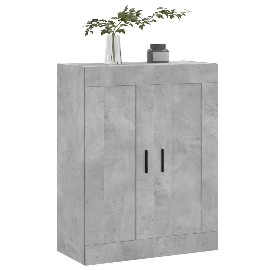 Mobile a Parete Grigio Cemento 69,5x34x90 cm Legno Multistrato 830400