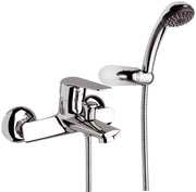Kit Doccino e Miscelatore Monocomando per Vasca in Ottone Mariani Essenza Cromato