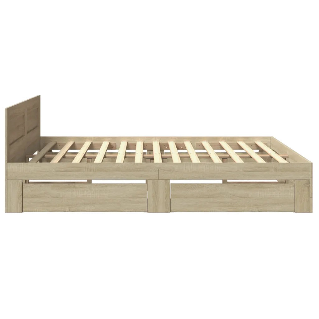 Giroletto Testiera Rovere Sonoma 180x200 cm Legno Multistrato