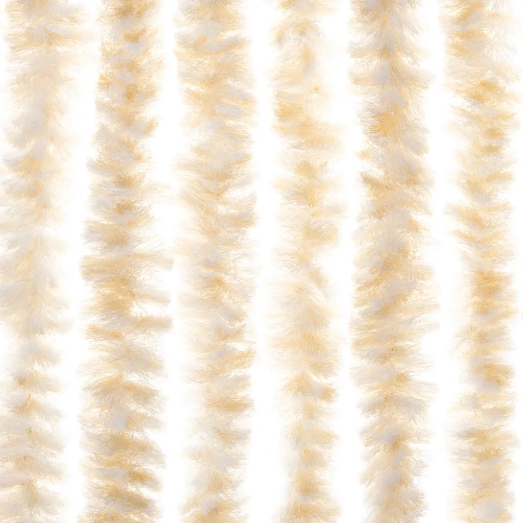 Tenda Antimosche-Zanzariera Beige e Bianca 56x185 cm in Ciniglia