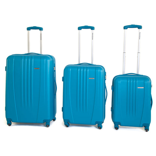 Set 3 Valigie Trolley Rigide in ABS 4 Ruote TSA Ravizzoni Jazz Blu