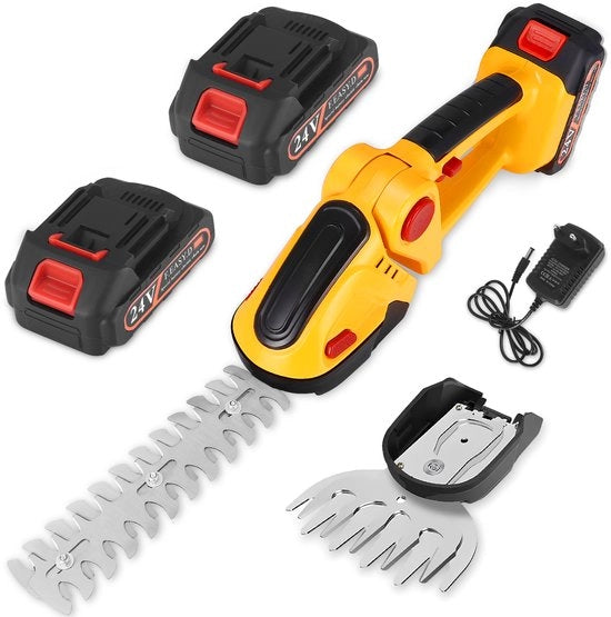 Heggenschaar elettrica a 2 in 1 - 24V batteria ricaricabile - Manuale - Trasmissione senza fili