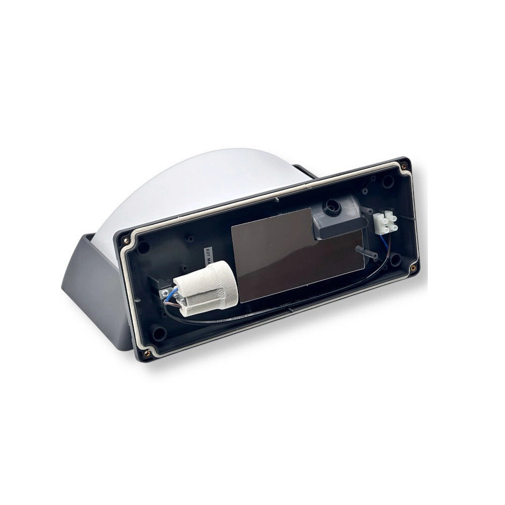 Trade Shop - Applique A Parete Per Esterno Lampada Da Muro Balconi Terrazzo Attacco E27 Ip54 567wb-h320 - Grigio Scuro