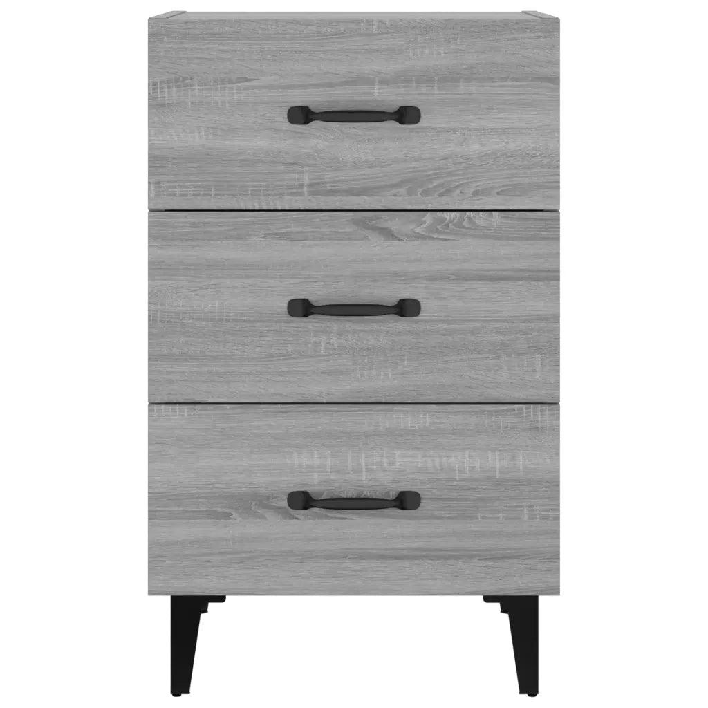 Comodino | Armadio da Notte | Mobiletto da notte Grigio Sonoma 40x40x66 cm in Legno Multistrato