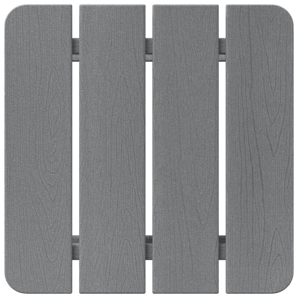 Tavolo Laterale Adirondack Grigio chiaro 38x38x45 cm HDPE