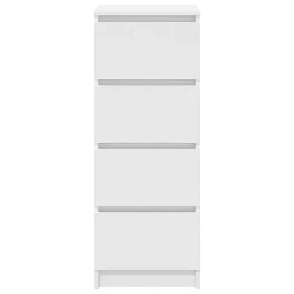 Credenza-Buffet-Armadio da cucina Bianca 37,5x35x99 cm in Legno Multistrato