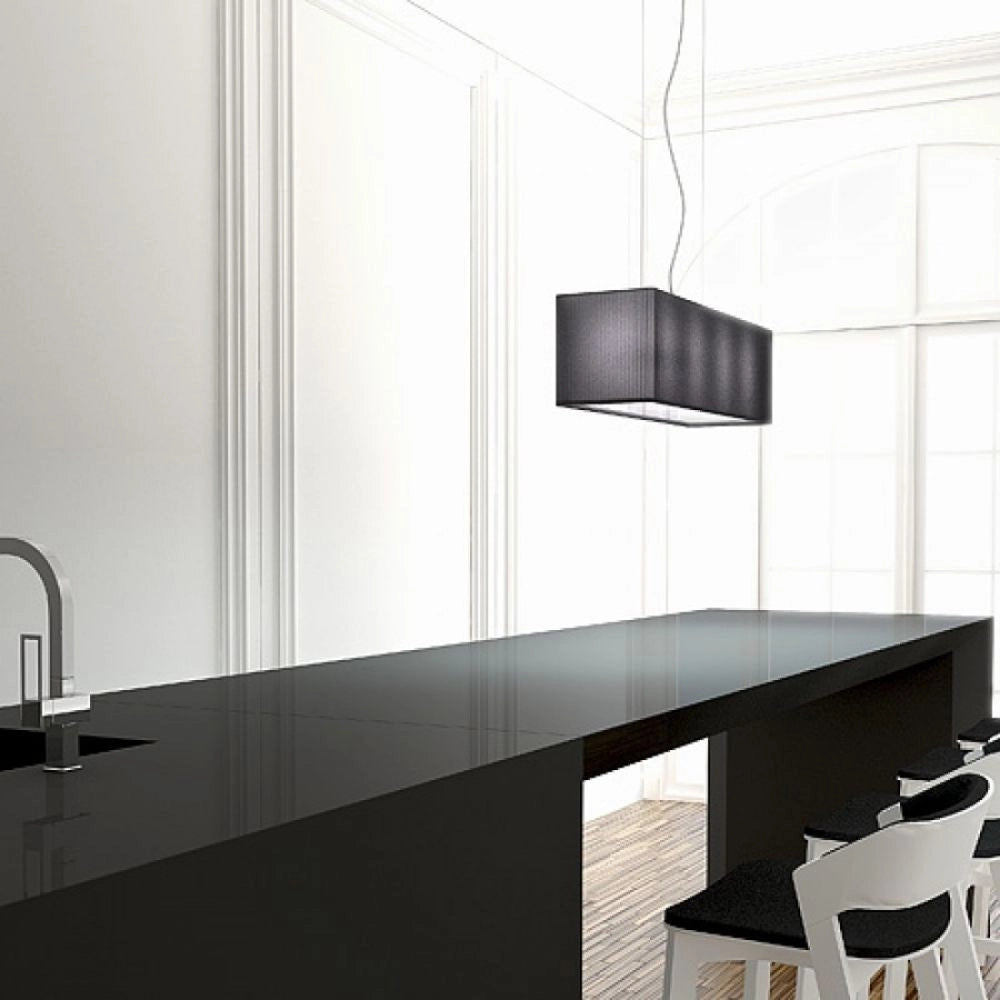 Lampadario Lampada LOPE 80 a sospensione nero nichel opaco 230V E27 4x42W