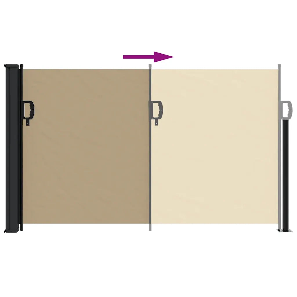 Tenda da Sole Laterale Retrattile Beige 120x500 cm 4004405