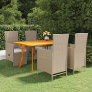 Set Mobili da Pranzo per Giardino 5 pz Beige 3072145