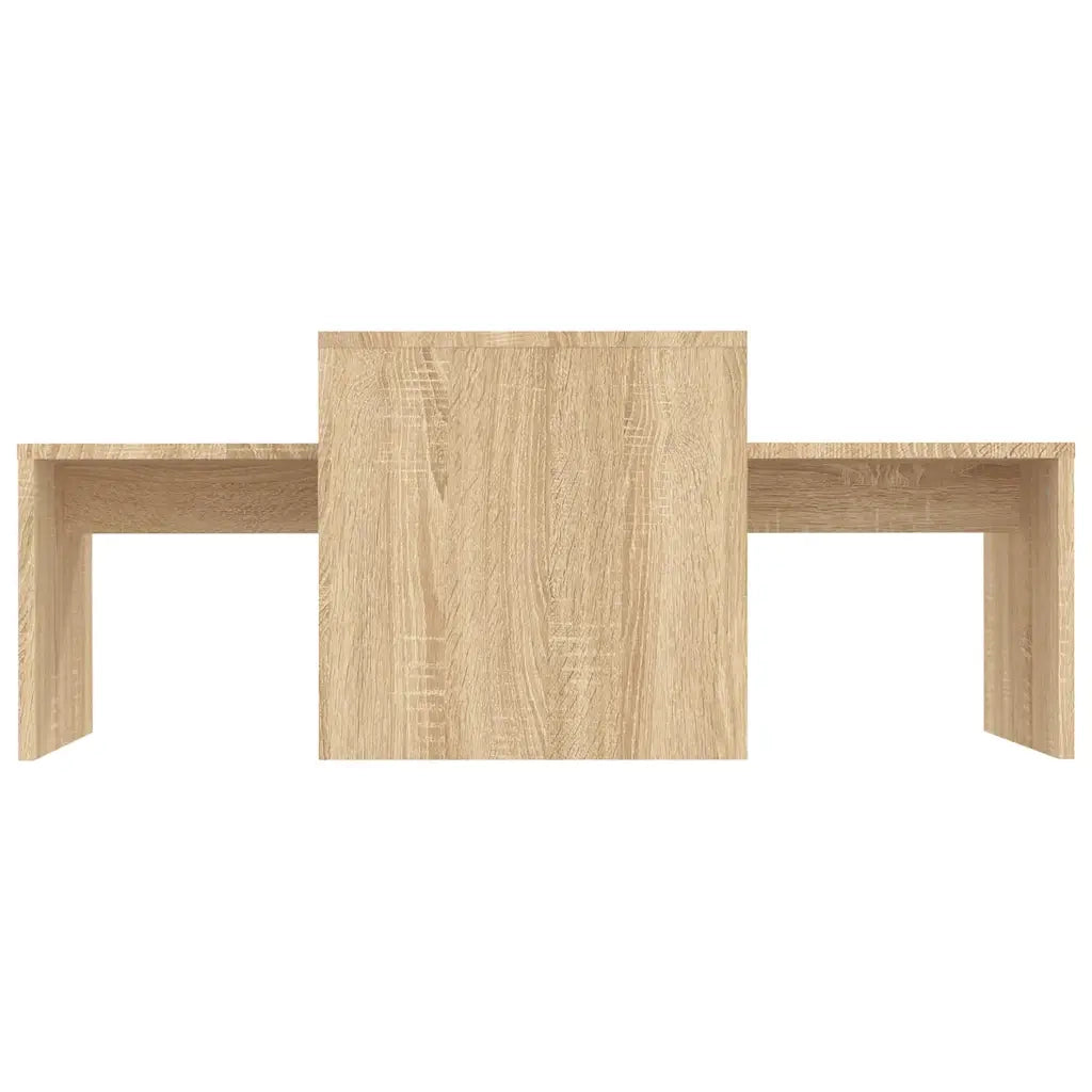 Set Tavolini Salotto Rovere Sonoma 100x48x40 cm Multistrato 802915