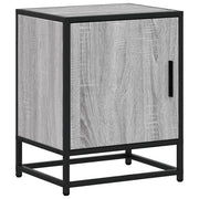 Comodino | Armadio da Notte | Mobiletto da notte Grigio Sonoma 40x31x50 cm Legno Multistrato e Metallo