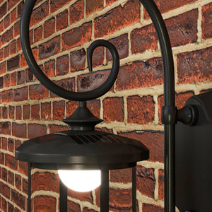 Lampada da Esterno con Pannello Solare 16,5x25,5x41 cm Impermeabile IP44 e Accensione Automatica Nero