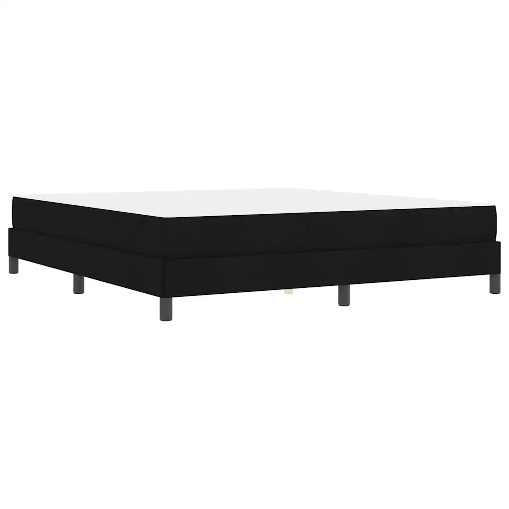 vidaXL Letto a molle con materasso Nero 180 x 200 cm Tessuto